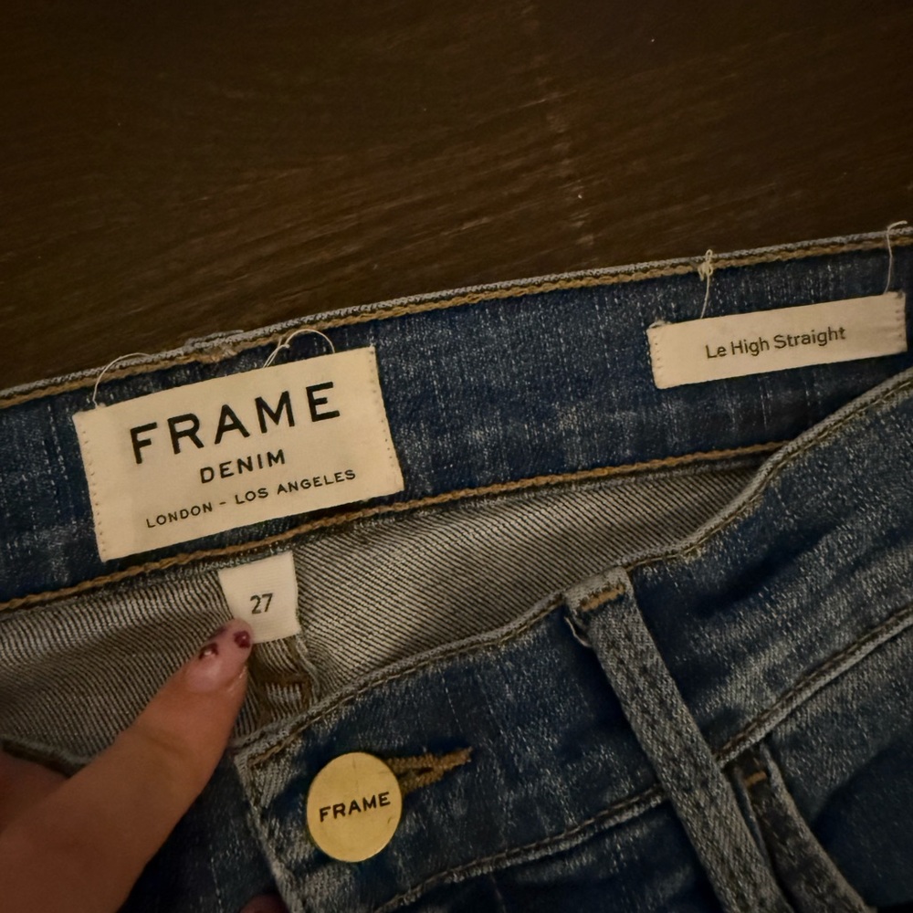 Frame Le High Straight Reverse Cuff